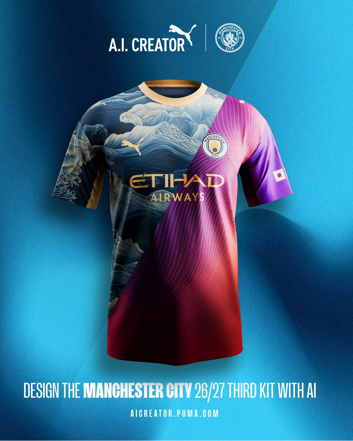 Puma AI Creator x Manchester City kit design competition