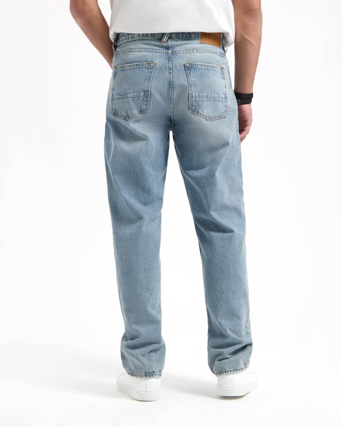 Larry Loose Vintage Blue - Duurzame Mom Jeans - Vintage Blauw | KUYICHI