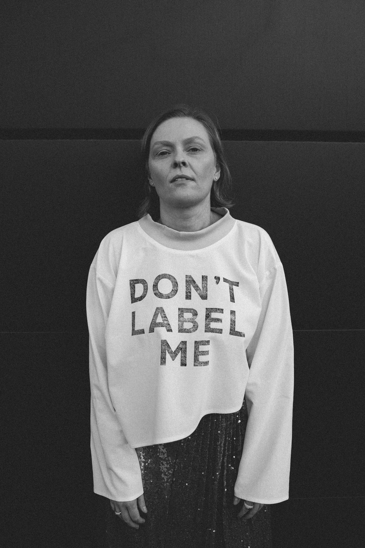 Sarah Schlemmer para su campaña "No me etiquetes". Imagen: Sarah Schlemmer