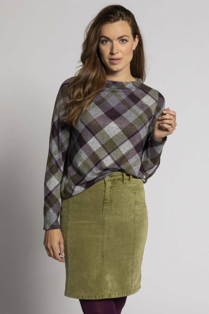 Sweatshirt checkedprint flauschi | Gina Laura