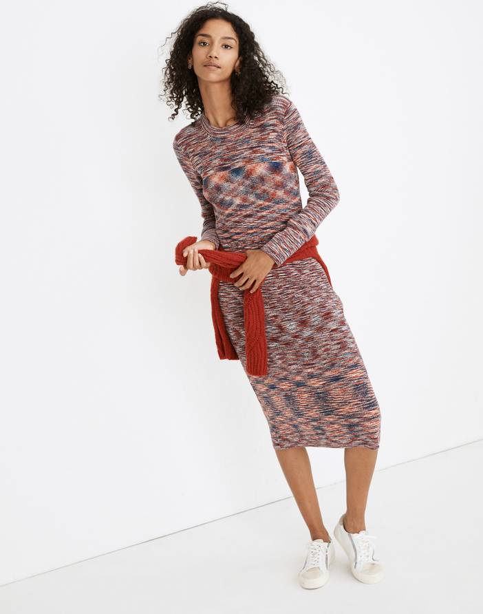 Space-Dyed Midi Sweater Dress | Madewell