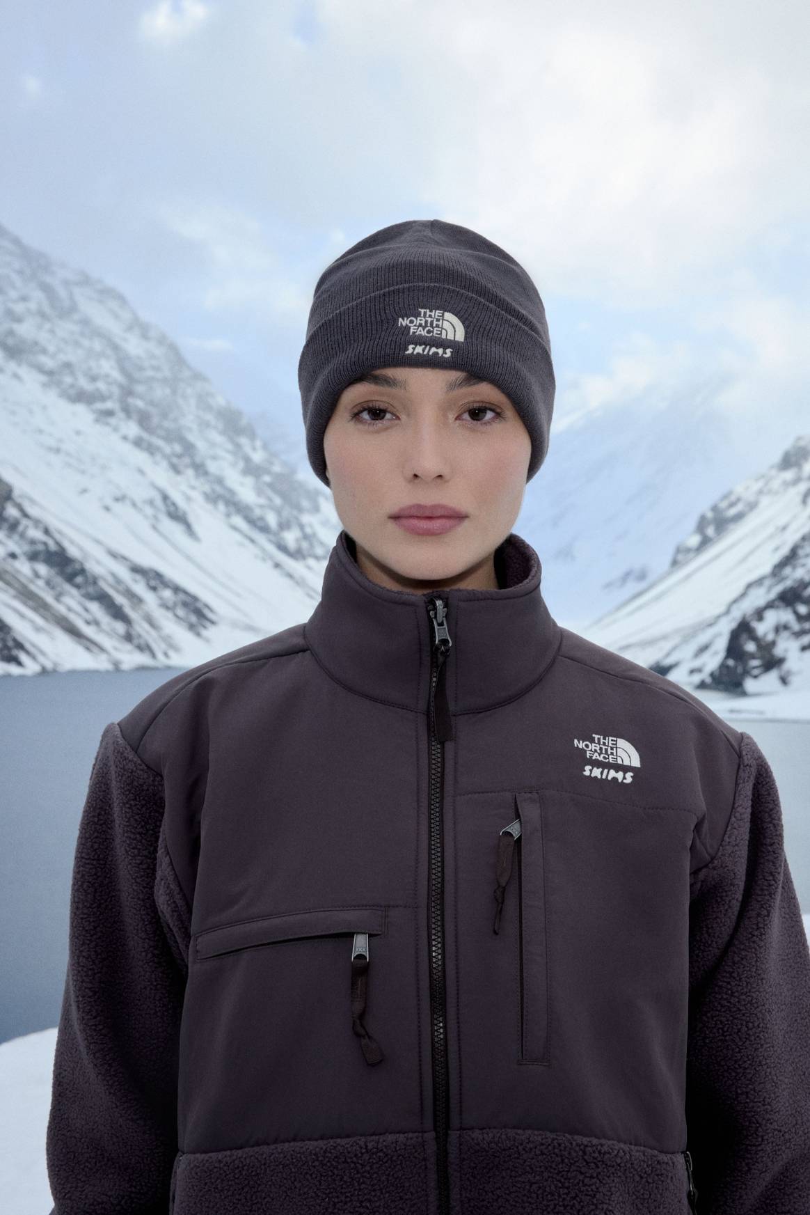 The North Face x Skims collection campaign