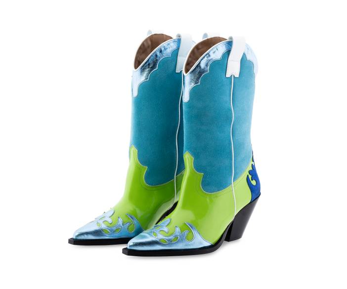 TORAL MULTICOLORED METALLIC BOOTS | Toral Shoes