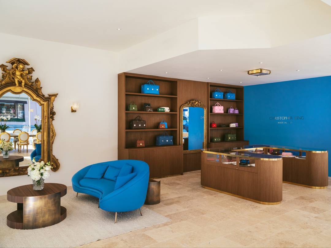 Interior of Christopher King's debut store in Palm Beach