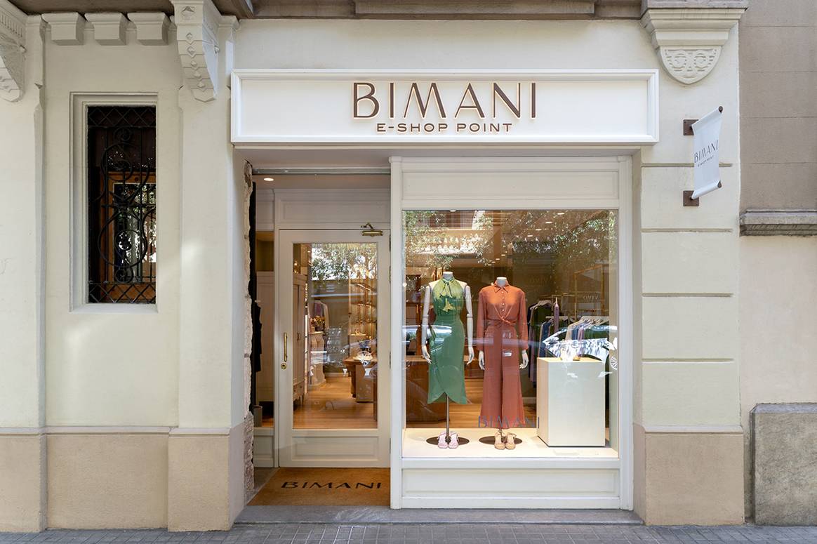 Tienda de Bimani en el número 232 de la calle de Rosselló de Barcelona (España).