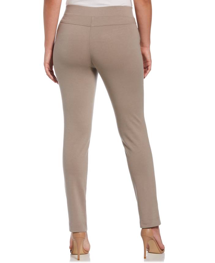 Women's Petite Ponte Knit Slim Leg Pants - Comfort Fit | Rafaella
