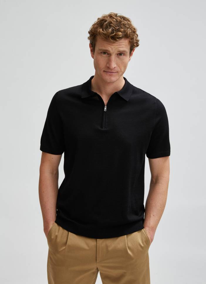 Zipper Polohemd 100% Merinowolle | Maerz