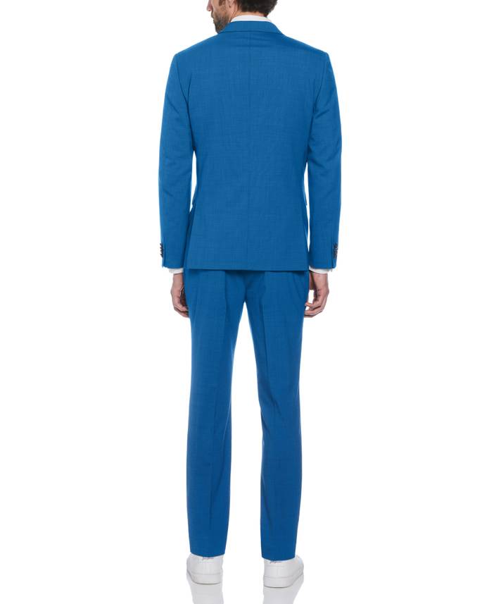 Men's Blue Textured Wool Blend Two Piece Suit | Original Penguin
