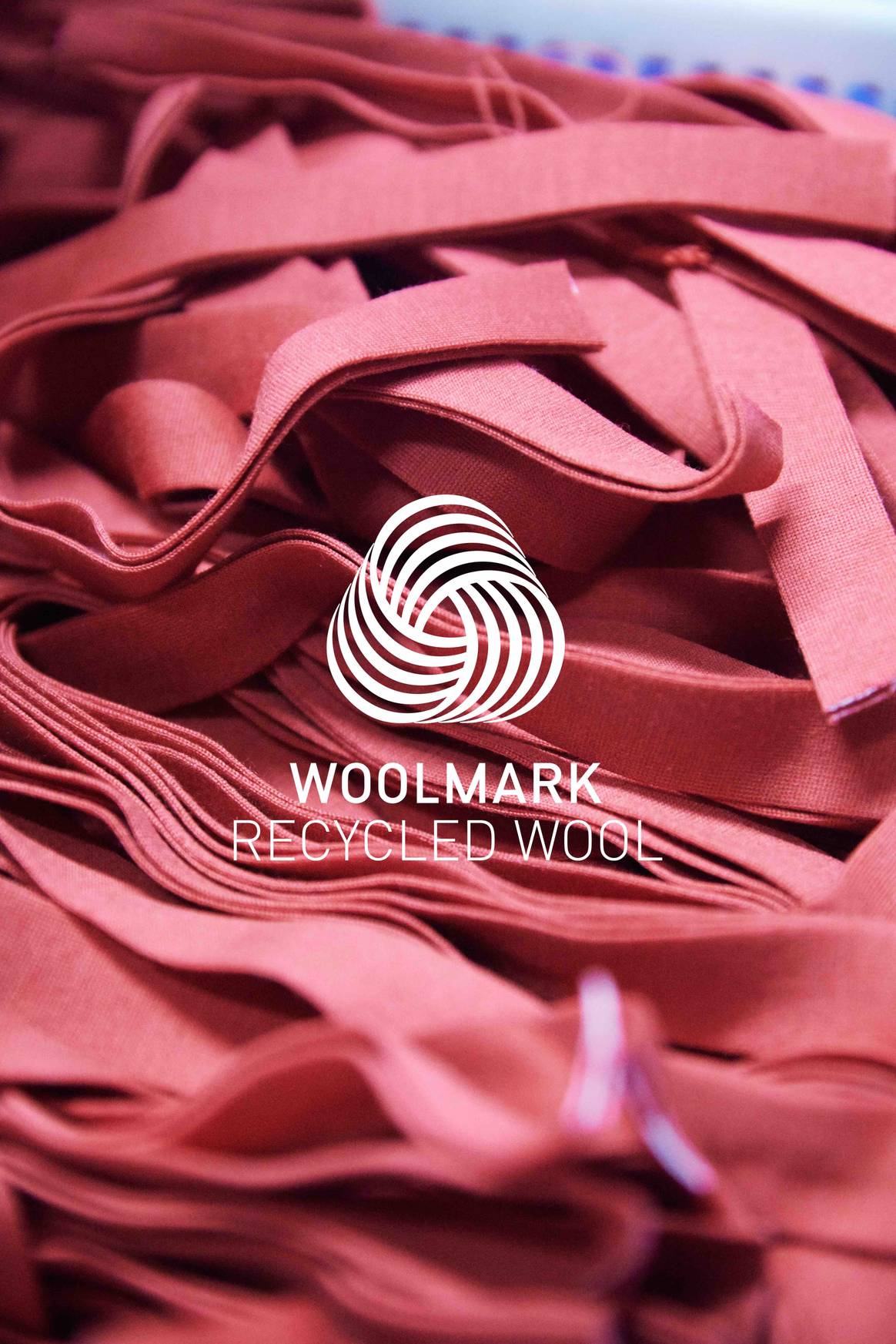 Het Woolmark-logo voor gerecycled wol