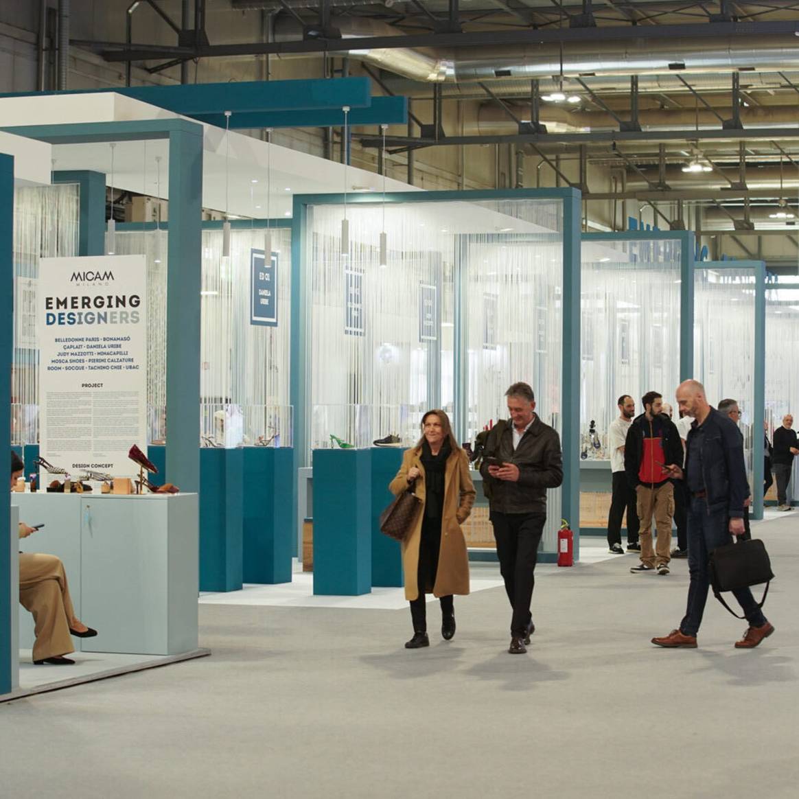 Interior del recinto ferial de Milán-Rho durante una edición del salón internacional MICAM Milano.