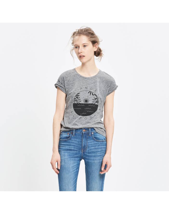 Whisper Cotton Los Angeles Crewneck Tee | Madewell