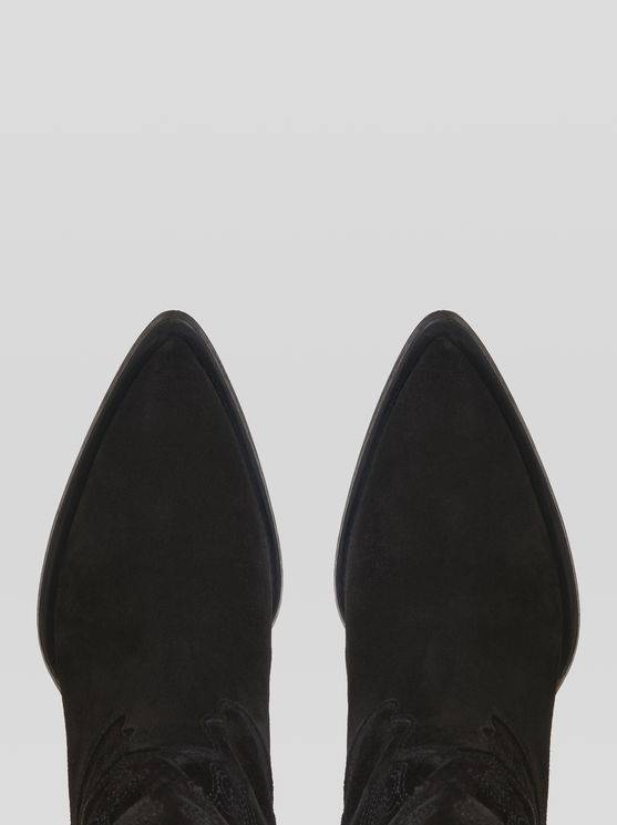 Stiefel Aus Veloursleder Mit Paisley-stickereien | Etro