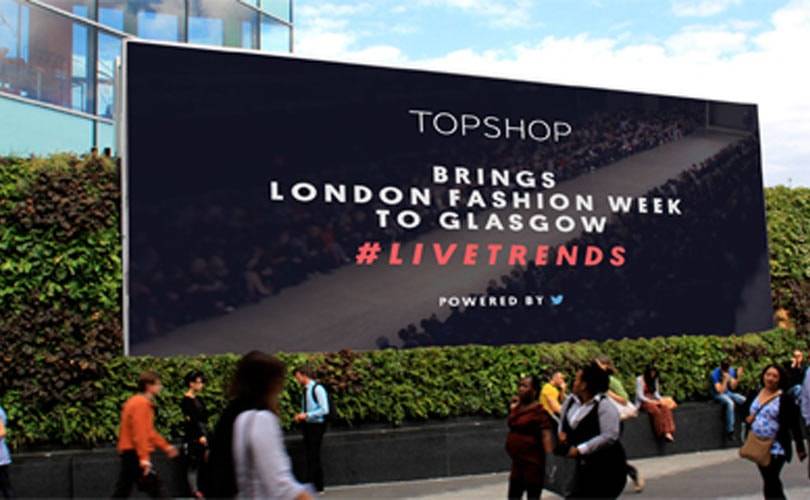 Topshop and Hunter to launch digital OOH campaigns during LFW