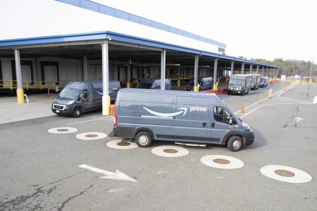 Amazon distribution center located in Lanham, Maryland, United States.