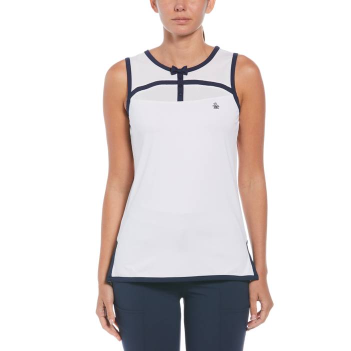 Women's Contrast Binding Bow Shirt | Original Penguin