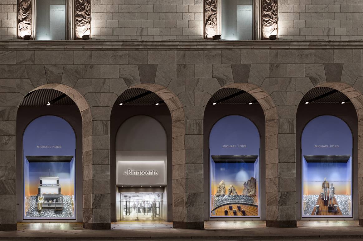 Image: Michael Kors; La Rinascente immersive Capri window display