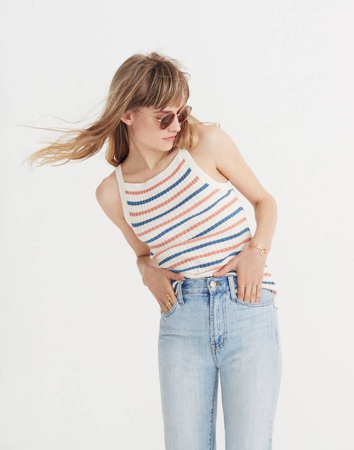 Apron Sweater Tank in Stripe | Madewell