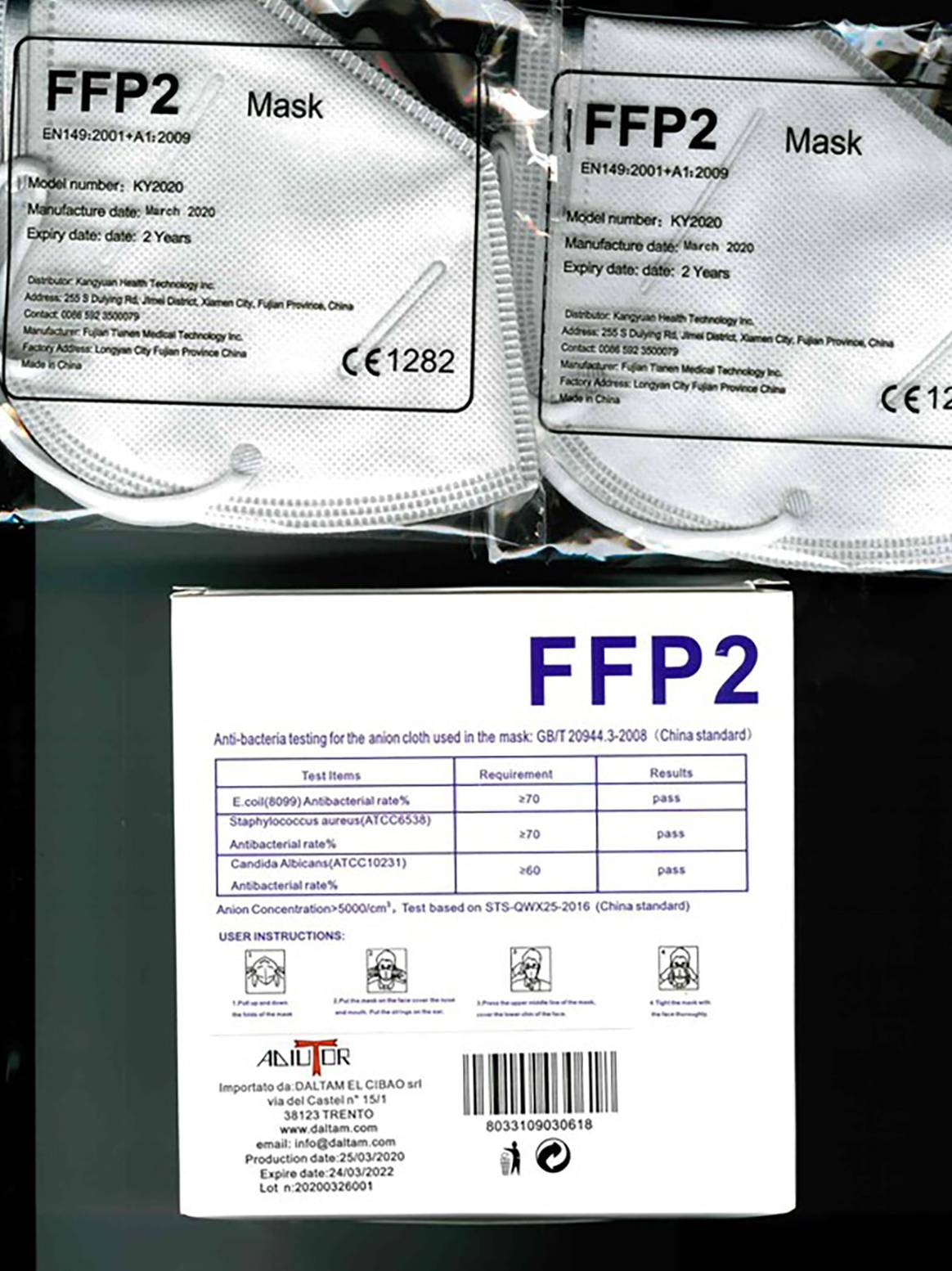 Sujetas con grapas y falsificadas: más de 100 mascarillas que no hay que utilizar