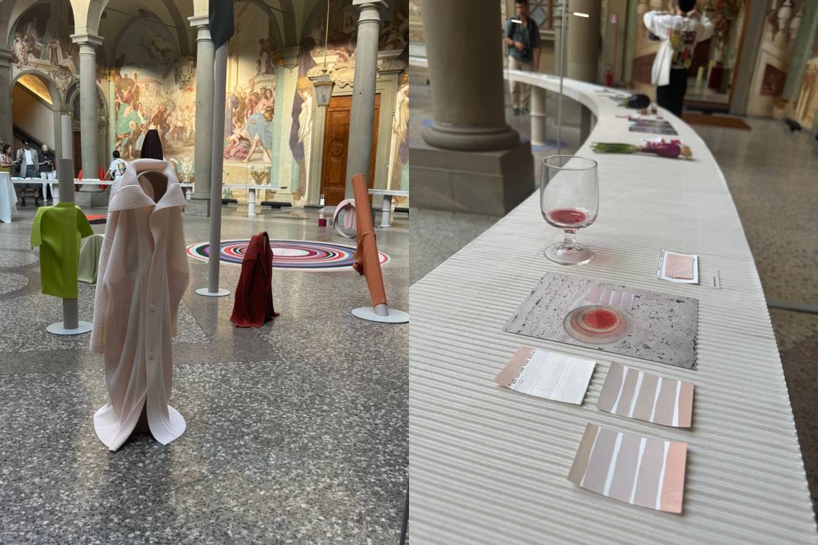 Ausstellung von Homme Plissé Issey Miyake zeigte verschiedene Objekte und Inspirationen für SS26