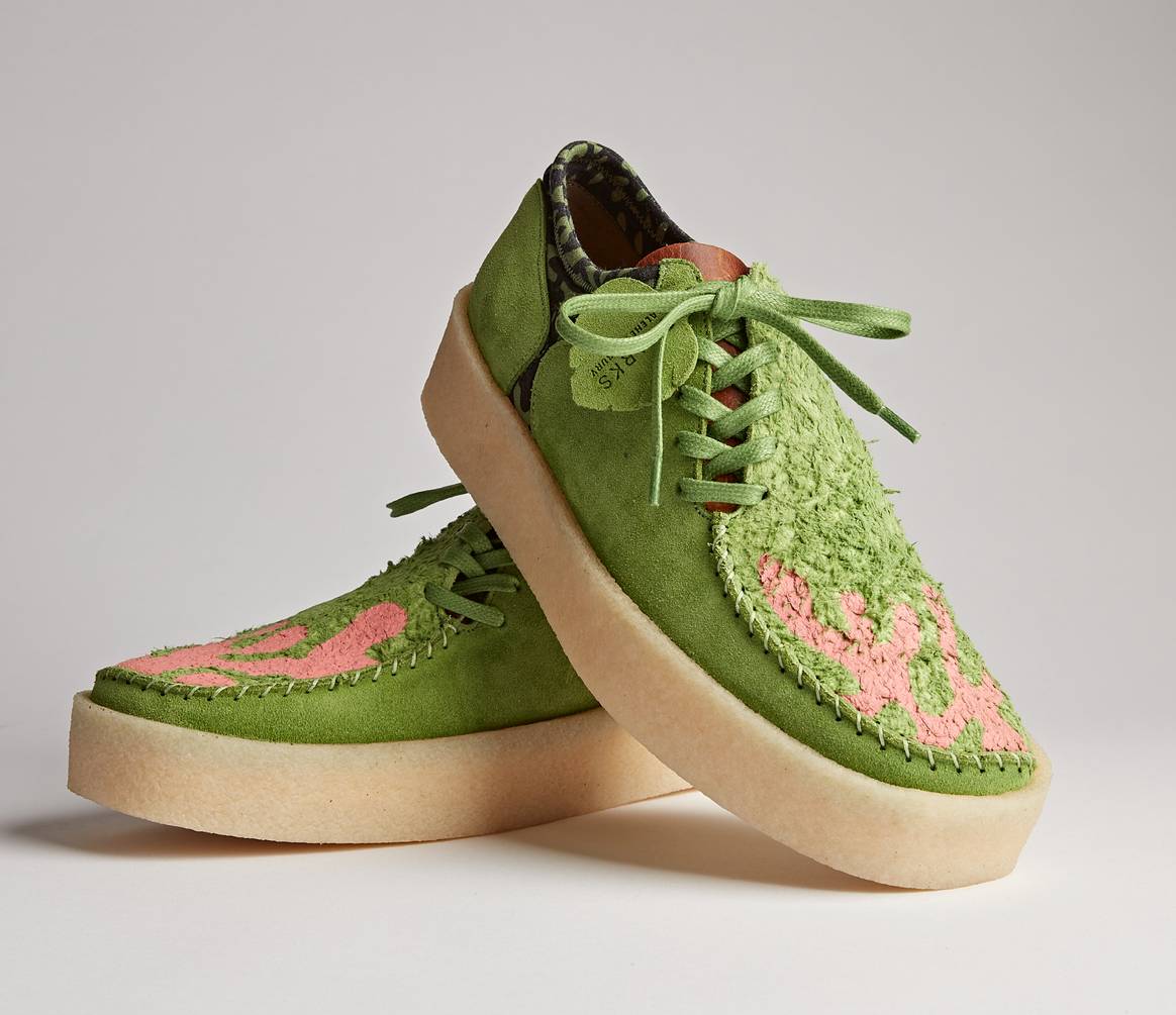 Image: Clarks; Clarks Original x Salehe Bembury ‘Mud Moss Lugger’