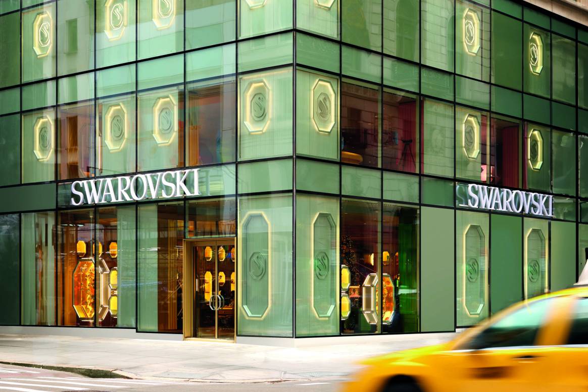 Tienda insignia de Swarovski en la Quinta Avenida de Nueva York.