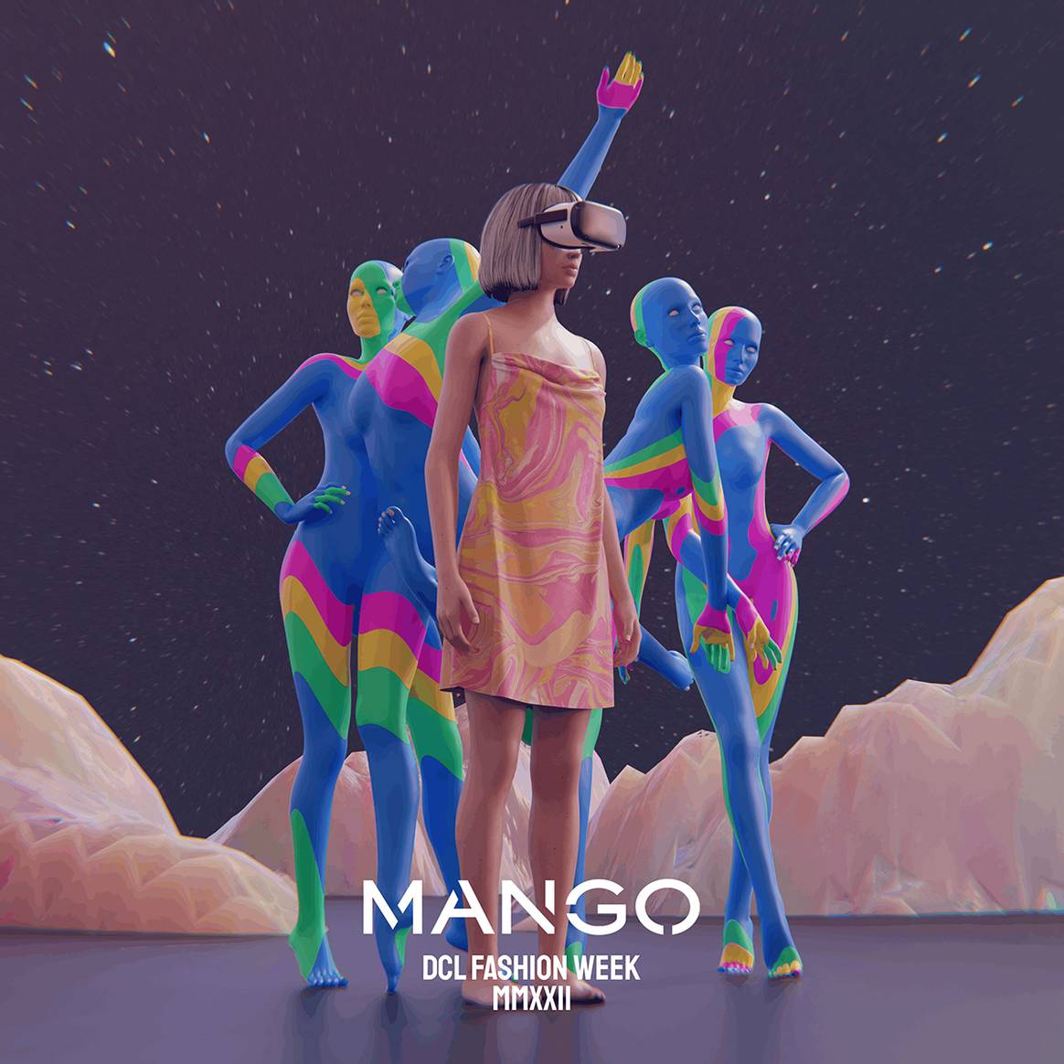 Photo Credits: “Mango Metagirl”, obra de arte NFT creada por Farkas y Mango. Fotografía de cortesía.