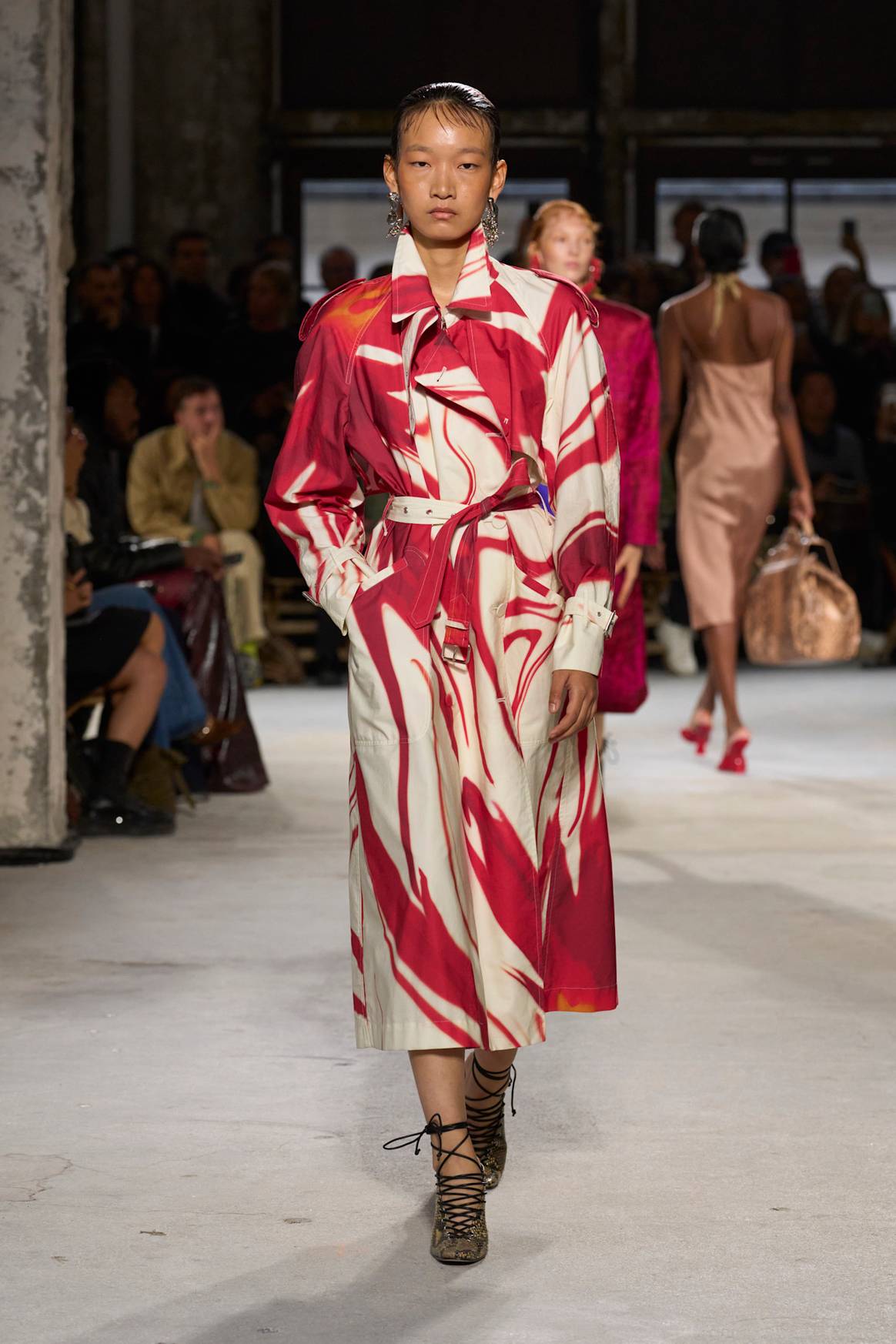 One of Dries van Noten's strong signatures - the trench coat.