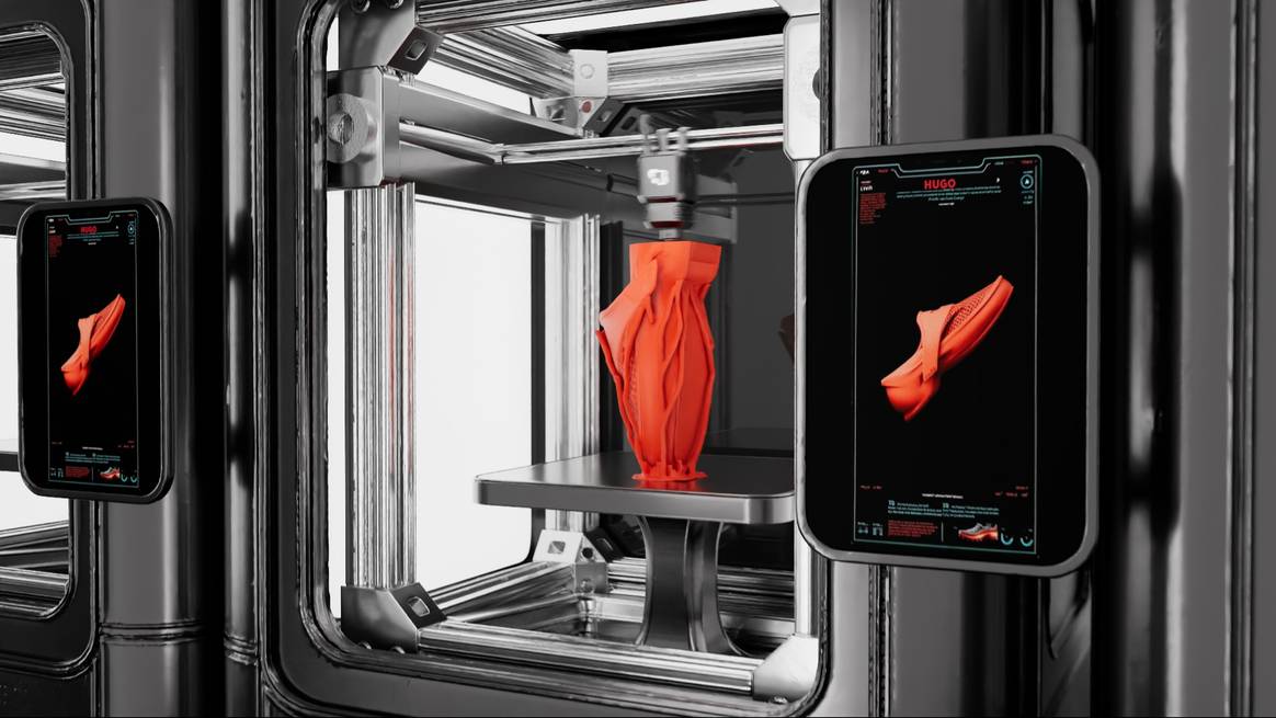 Mocassine impriméé a 3D hugo forwards x Zell field