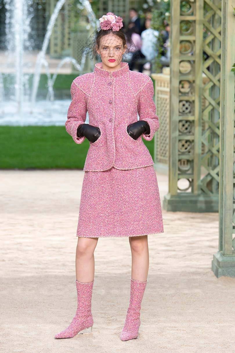 Chanel takes a pretty-in-pink walk in the park at Paris haute couture show