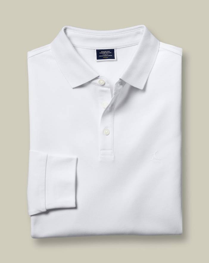 Men's Charles Tyrwhitt Long Sleeve Pique Polo Shirt | Charles Tyrwhitt
