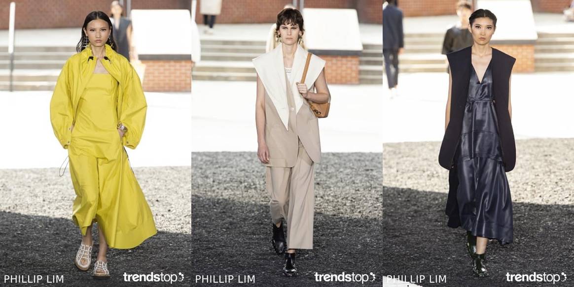 Beelden via Trendstop, van links naar rechts: 3.1
Phillip Lim, allen Voorjaar/Zomer 2020.
