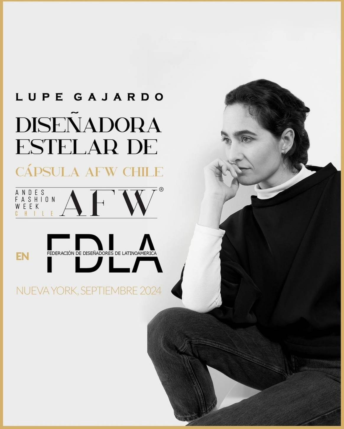 Lupe Gajardo formará parte de la cápsula de AFW en Nueva York