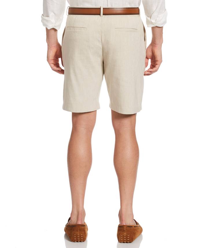 Men's Linen Blend Stretch Flat-Front Shorts | Cubavera