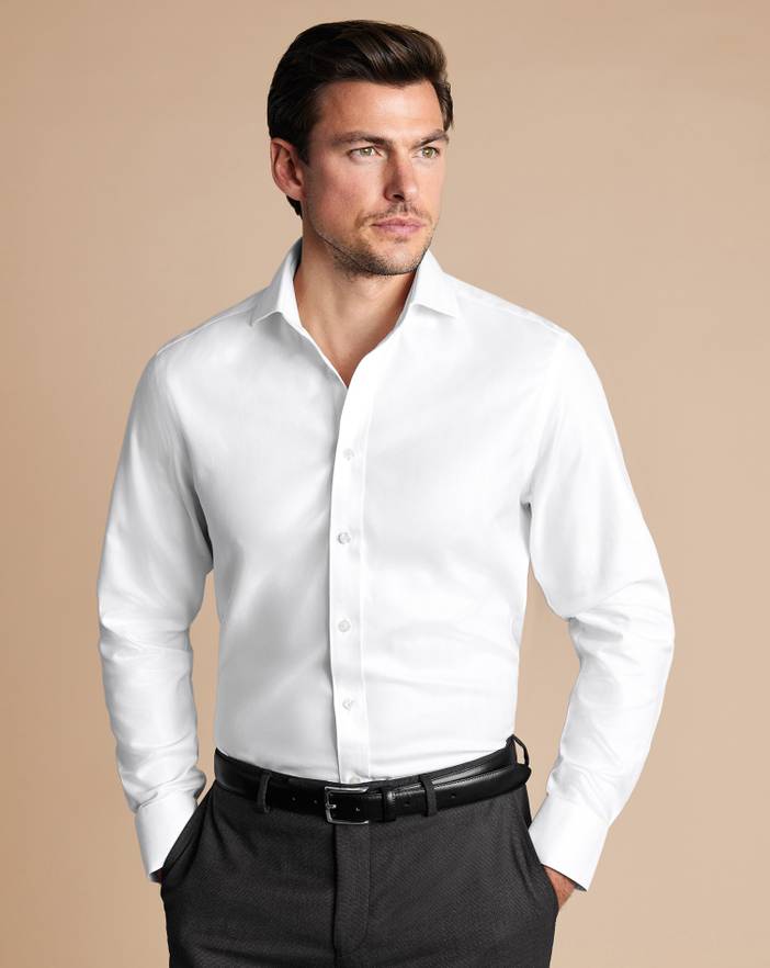 Men's Charles Tyrwhitt Non-Iron Herringbone Dress Shirt | Charles Tyrwhitt