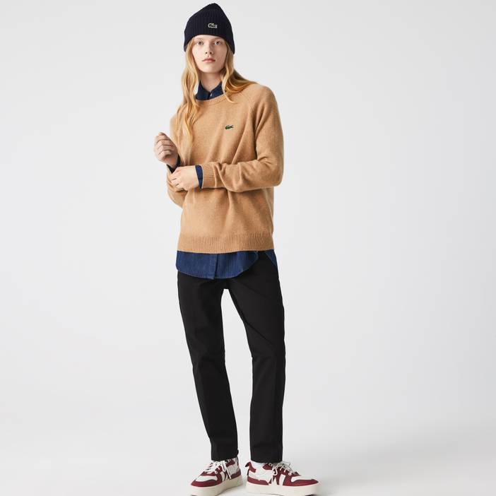 Damen Lacoste Woll-Pullover mit Rundhals | Lacoste
