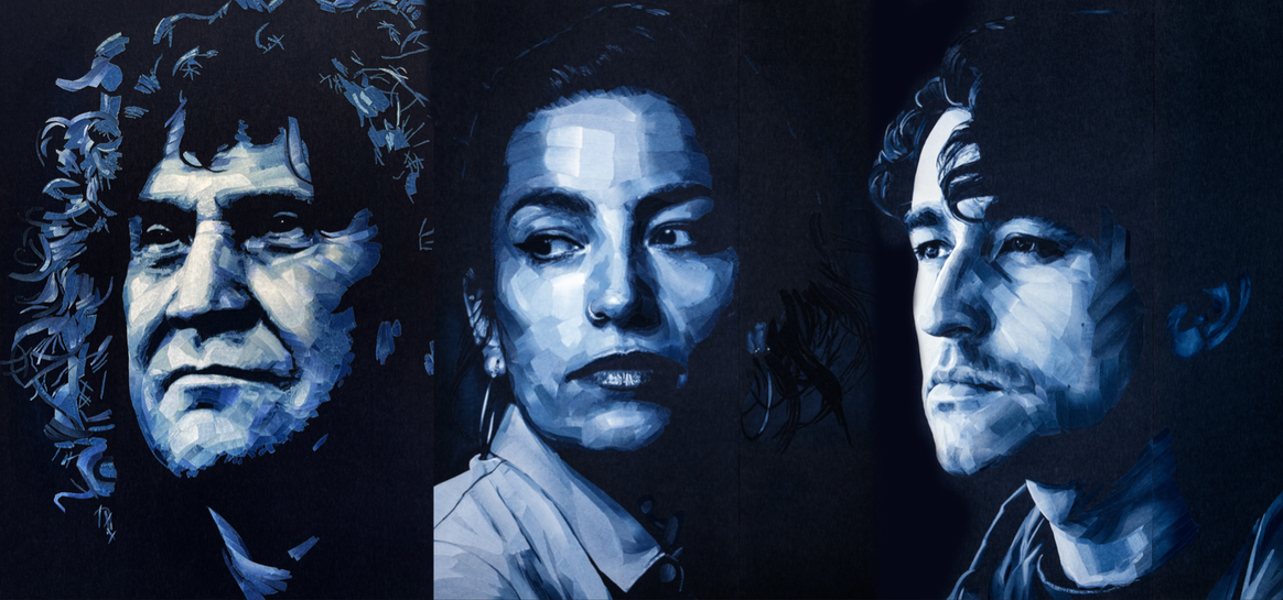 Portraits of Roberto Márquez de Illapu, Ana Tijoux and Jorge González (from left) for Levi’s Chile. Image: Ian Berry