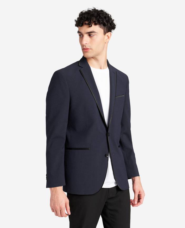 | Slim-Fit Satin-Trim Stretch Dinner Jacket | Kenneth Cole