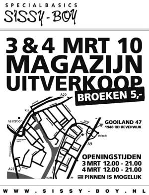 Magazijnuitverkoop Sissy-Boy