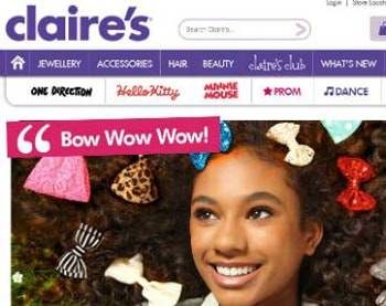 Claire’s startet erste E-Kommerz Website in Europa