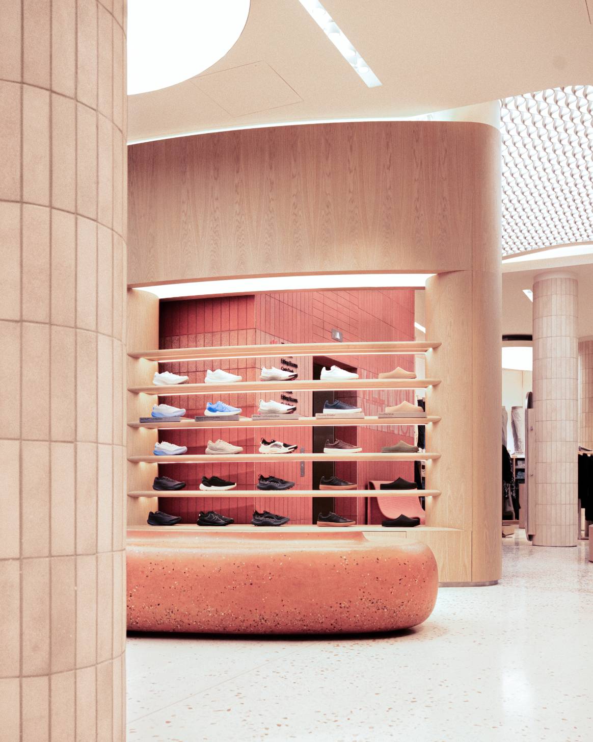 Interior of Lululemon's new store in SoHo, NYC