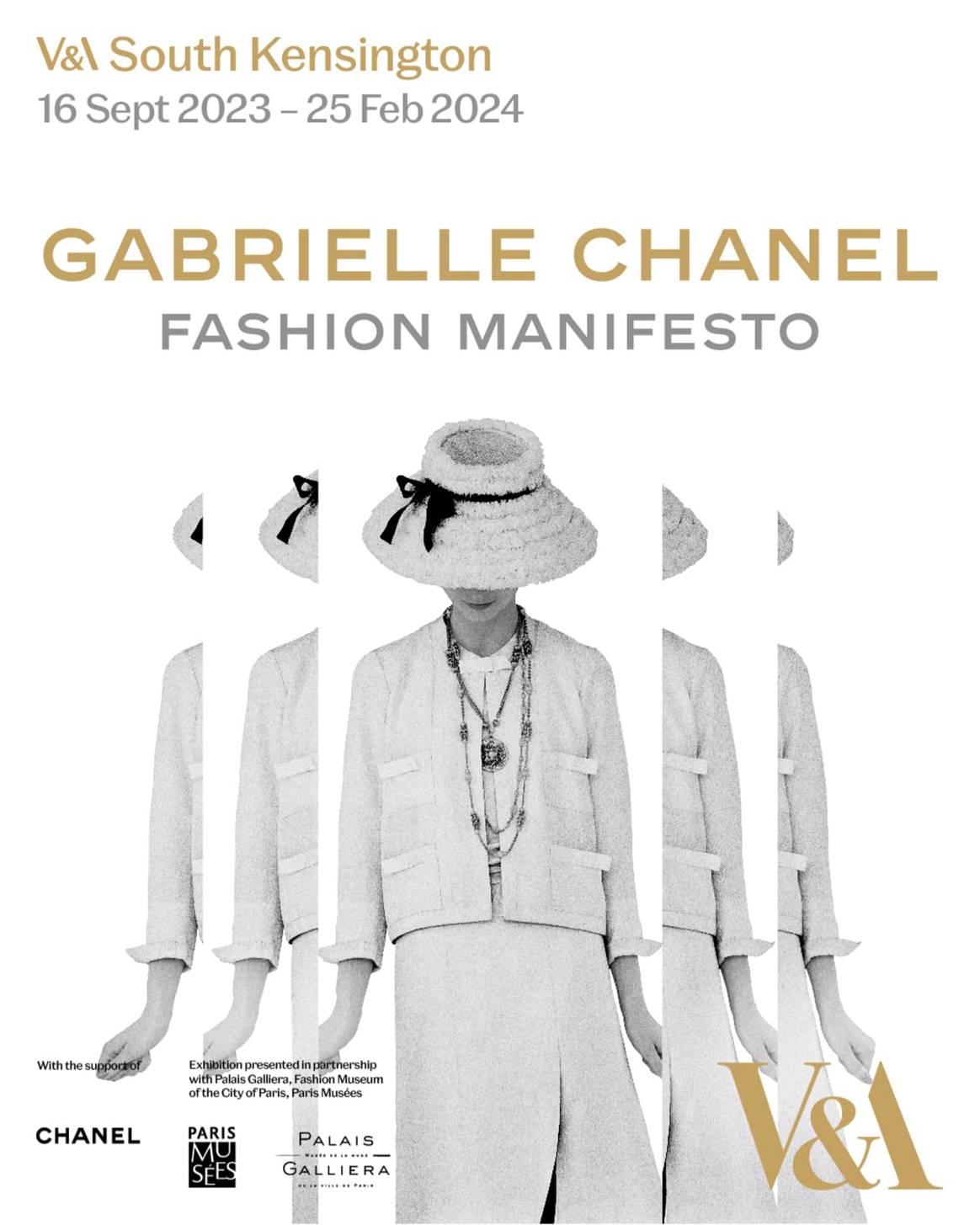 Affiche officielle de l'exposition «Gabrielle Chanel. Fashion Manifesto»