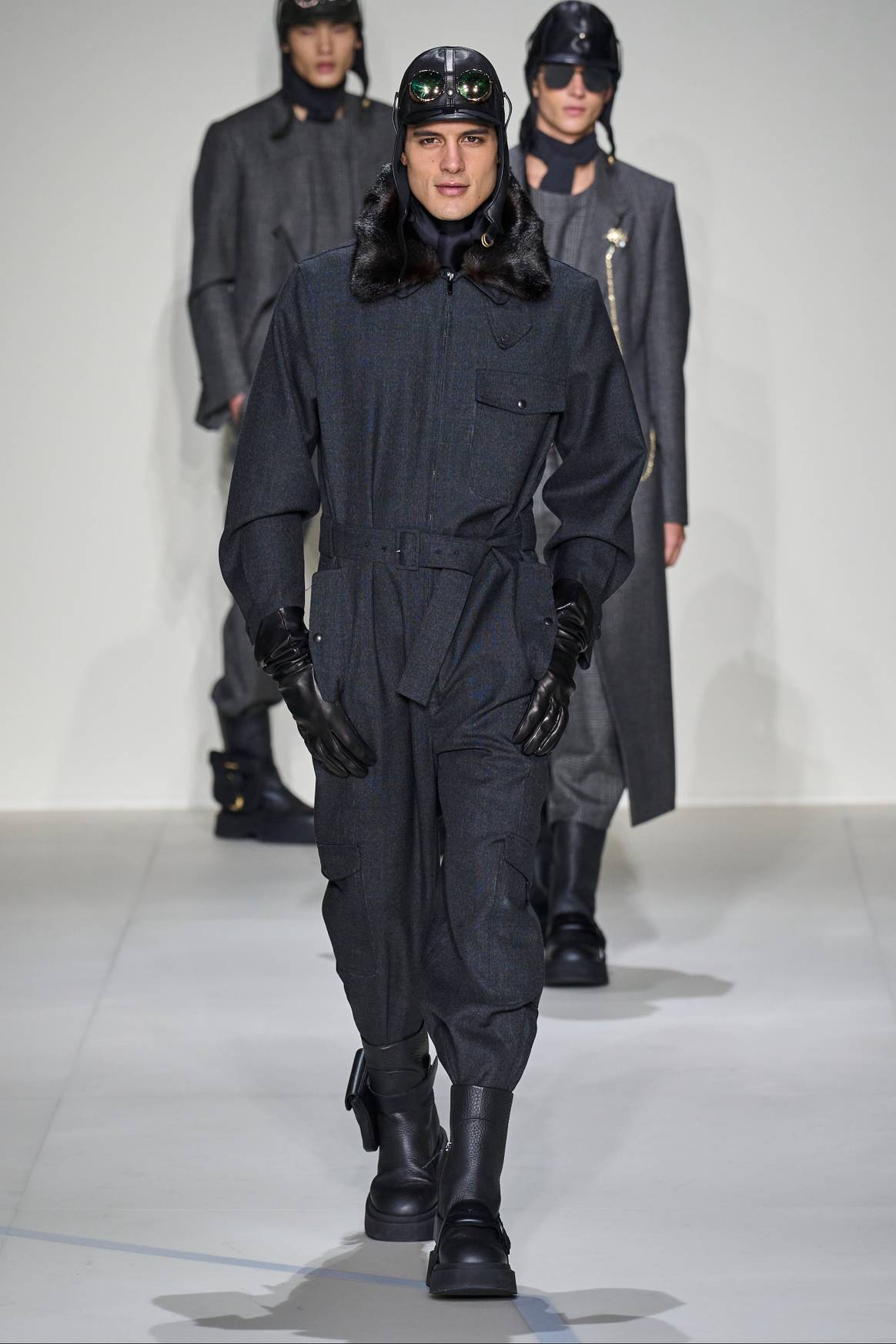 Emporio Armani Fall Winter 2023, Menswear. Crédit : Launchmetrics Spotlight