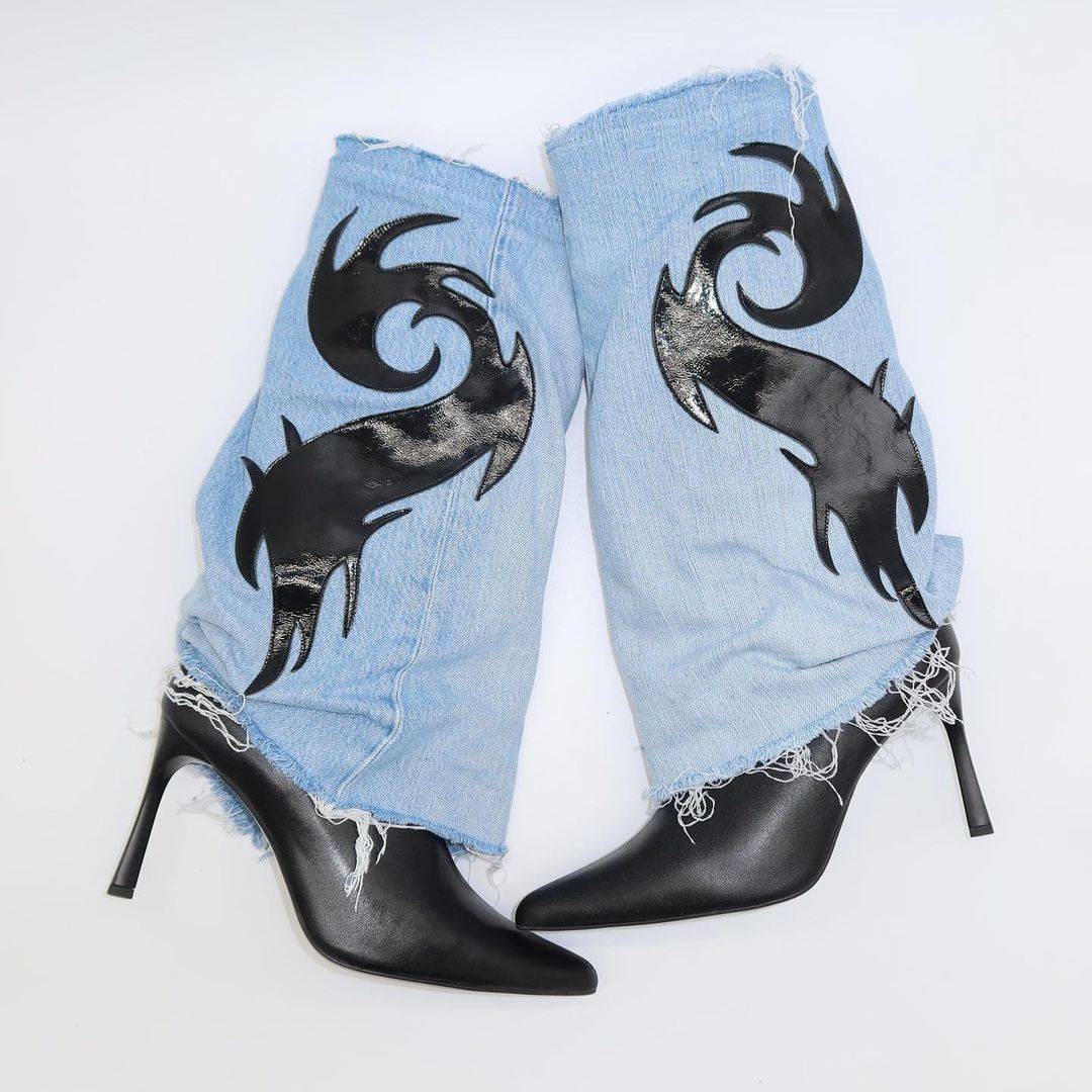 Tribal Boots in Denim. Image: Western Affair,
Instagram