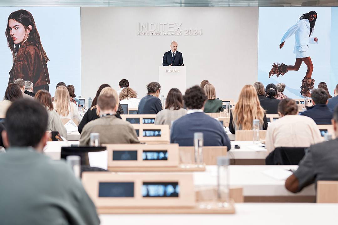 Óscar García Maceiras, consejero delegado de Inditex, durante la presentación de los resultados anuales del ejercicio de 2024.