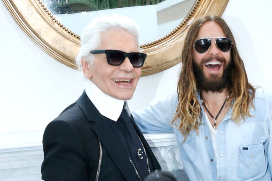 Karl Lagerfeld und Schauspieler Jared Leto