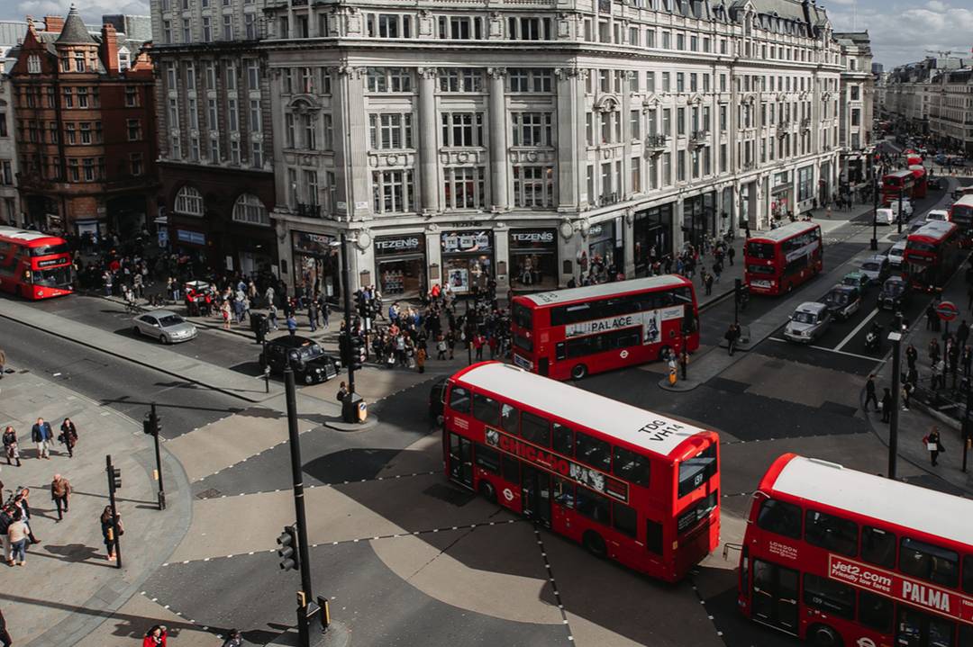 A view of London's commercial Oxford Street