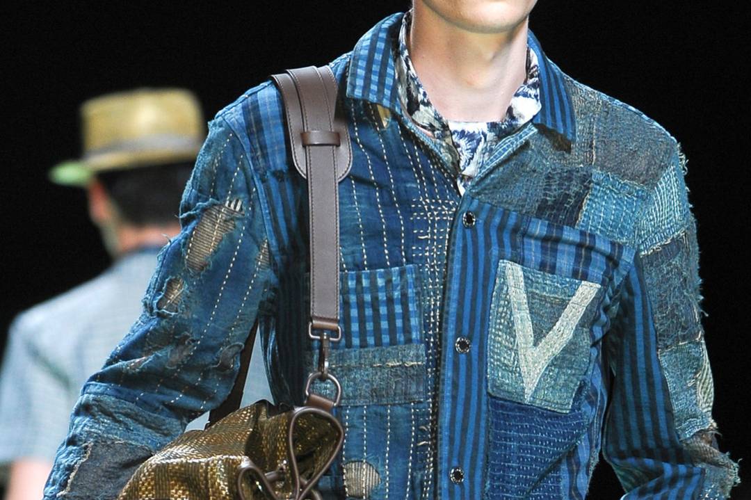 Louis Vuitton x Kapital on the SS13 menswear runway.