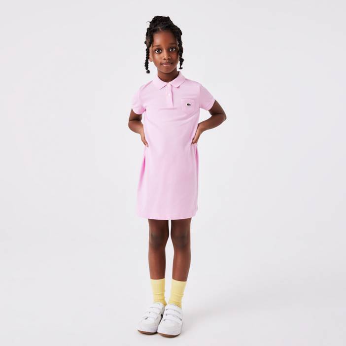 Mädchen Kleid im Polo-Style aus Baumwolle | Lacoste