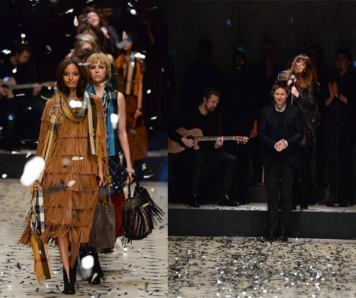 Burberry goes bohemian at glitzy London Fashion Week