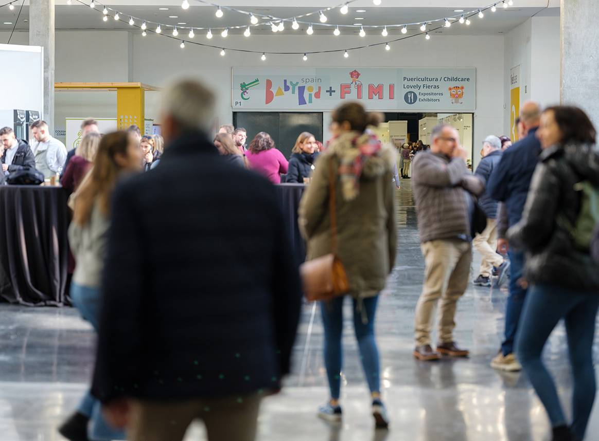 Interior del recinto ferial de Feria Valencia durante la pasada edición de Babykid Spain + FIMI de enero de 2023.